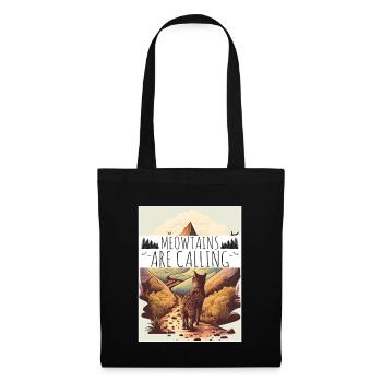 Cat Kitten Mountains Randonnée Escalade en plein air - Sac en tissu - noir - Devant