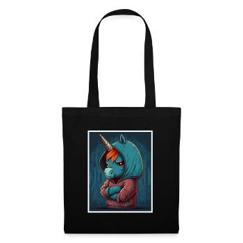 Collègue sarcasme sarcastique de vache licorne du matin - Sac en tissu - noir - Devant