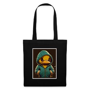 Oiseau Canard Oie Matin Grouch Sarcasme Collègue - Sac en tissu - noir - Devant
