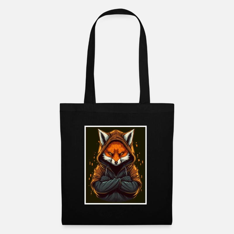 Fuchs Morgenmuffel Sarkasmus Kollege Mitarbeiter - Stoffbeutel - Schwarz