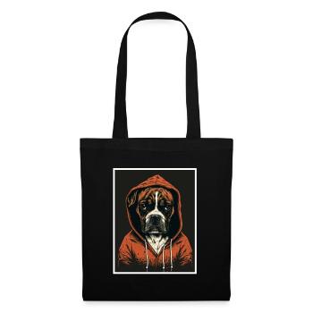 Chien Bouledogue Matin Grognement Sarcasme Collègue - Sac en tissu - noir - Devant