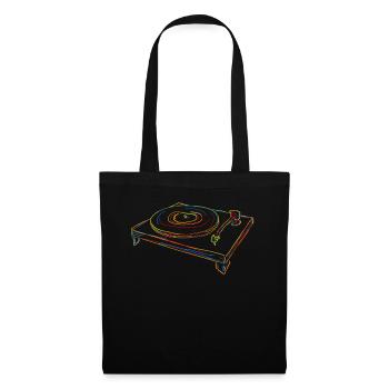 Disque vinyle platine vinyle - Sac en tissu - noir - Devant