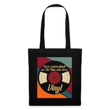 Vinyl Retro Vintage Record - Tote Bag - black - Front
