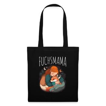 Fuchs Fuchsmama Fuchsliebe Natur Wald Mädchen - Stoffbeutel - Schwarz - Vorne