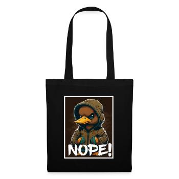 Nope Morning Grouch Duck Goose Collègue Sarcasme - Sac en tissu - noir - Devant