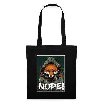 Nope Morning Grouch Fox Office Colleague Sarcasm - Tote Bag - black - Front