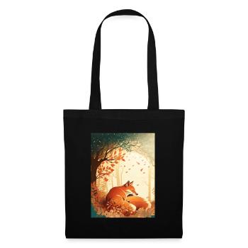 Fix et Foxi Fox disant chemise de couchage Câlin - Sac en tissu - noir - Devant