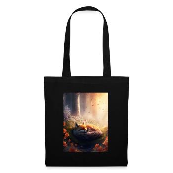 Fix et Foxi Fox disant chemise de couchage Câlin - Sac en tissu - noir - Devant