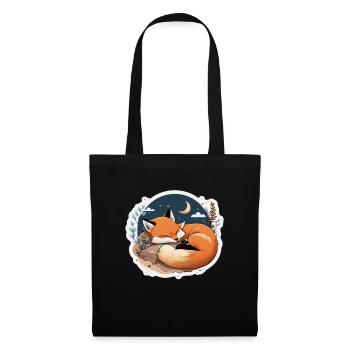 Fix et Foxi Fox disant chemise de couchage Câlin - Sac en tissu - noir - Devant