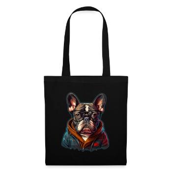 Lunettes de soleil French Bulldog Frenchie Dog - Sac en tissu - noir - Devant