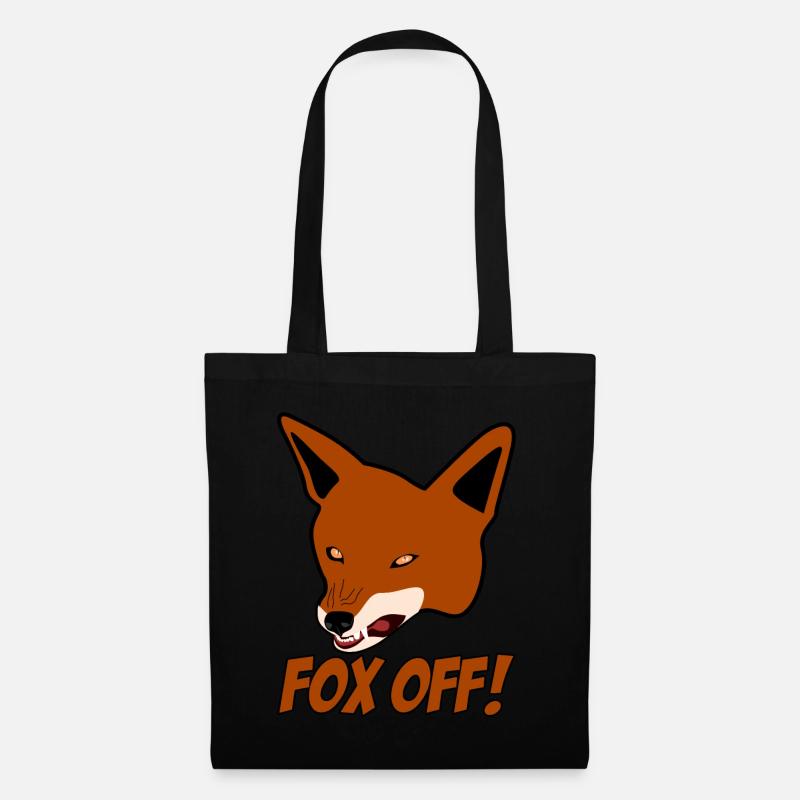 Fox foxes - Tote Bag - black