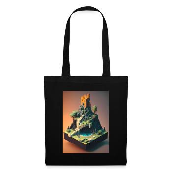 Voxel Fantasy Gaming Gaming Gamer Pixel Block - Tote Bag - black - Front
