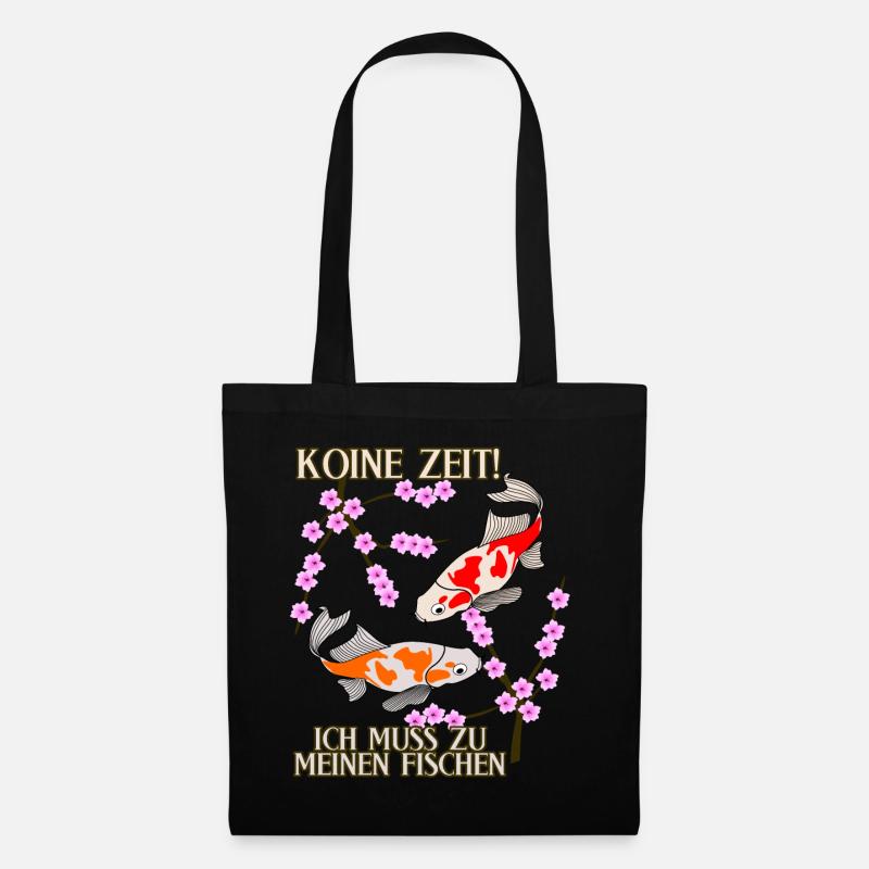 Koi Keine Zeit Kois - Stoffbeutel - Schwarz