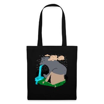 Randonnée en plein air Camping Ours Trekking - Sac en tissu - noir - Devant
