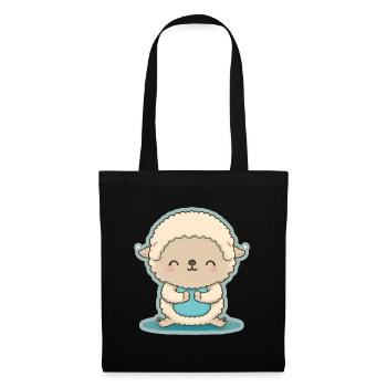 Sheep Lamb Sheep Yoga Meditation Relaxation - Tote Bag - black - Front