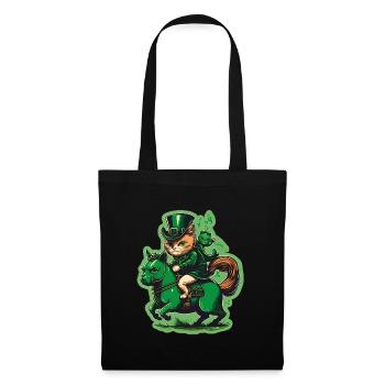 Cat Kitten Pony St. Patrick’s Day Irlande Irlandais - Sac en tissu - noir - Devant