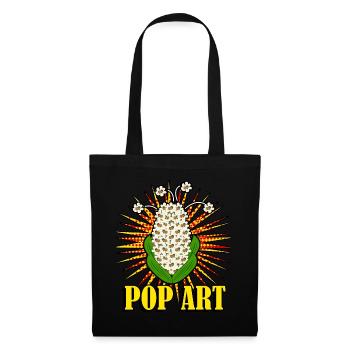 Popcorn Pop Art - Sac en tissu - noir - Devant