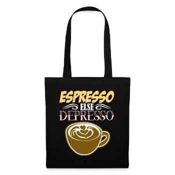 Espresso else Depresso - Sac en tissu - noir - Devant