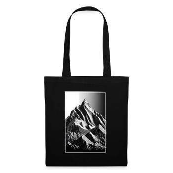 Hiking Mountaineering Mountains Geometric Line Art - Tote Bag - black - Front