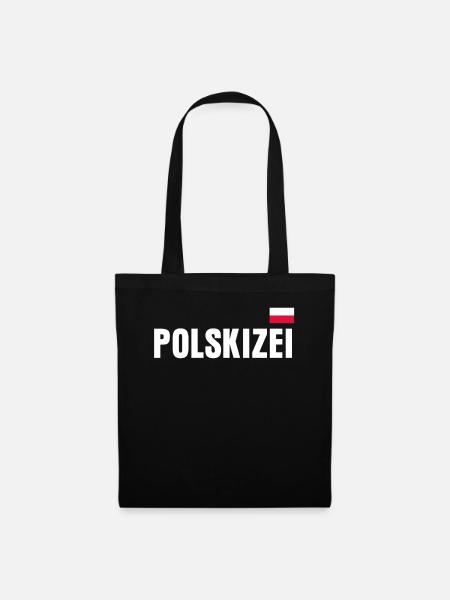 Polen Spruch Witz Polnisch - Stoffbeutel - Schwarz