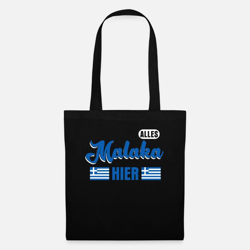 Malaka Griechenland - Stoffbeutel - Schwarz