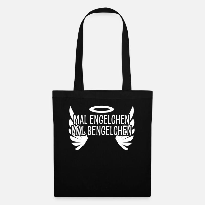 Bengelchen Engelchen Engel Bengel - Stoffbeutel - Schwarz