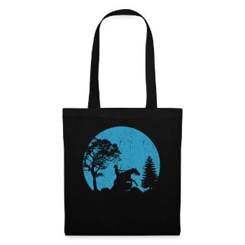 Cavalier Reining Équitation Moon Western Riding - Sac en tissu - noir - Devant