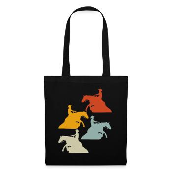 Équitation Reining Équitation western rétro - Sac en tissu - noir - Devant