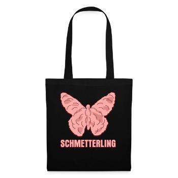 Hackfleisch Schmetterling Mett - Stoffbeutel - Schwarz - Vorne