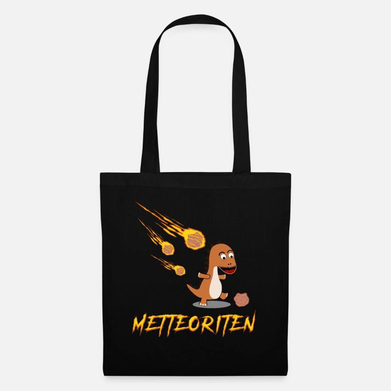 Mettbrötchen Hackfleisch Meteorit Mett - Stoffbeutel - Schwarz
