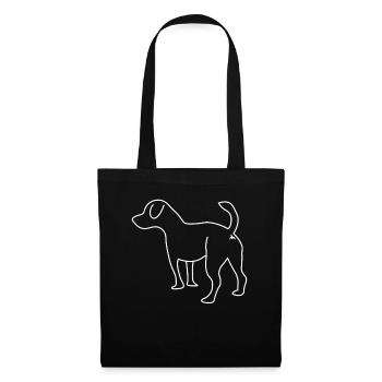 Jack Russel Terrier vu de derrière les chiens - Sac en tissu - noir - Devant
