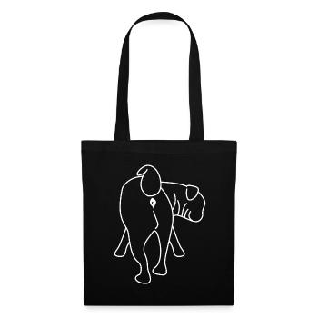Carlin derrière les chiens - Sac en tissu - noir - Devant