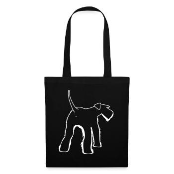 Le schnauzer vu de derrière les chiens - Sac en tissu - noir - Devant
