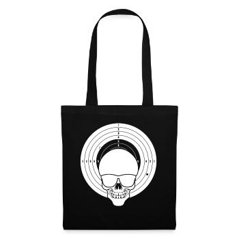 Tireur sportif Club de tir crâne - Sac en tissu - noir - Devant