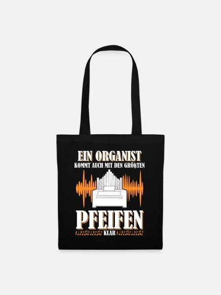 Orgel Orgelspieler Pfeifen Organist - Stoffbeutel - Schwarz