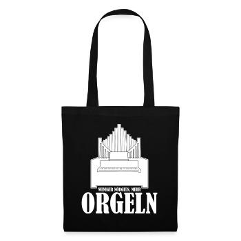 Orgel Orgelspieler Orgelbauer Organist - Stoffbeutel - Schwarz - Vorne