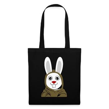 Lapin Lapin Lapin Costume Lapin Lapin - Sac en tissu - noir - Devant