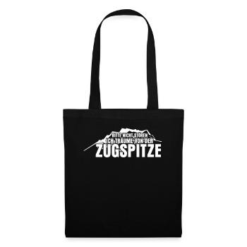 Zugspitze Witz Berge Bergsteigen - Stoffbeutel - Schwarz - Vorne