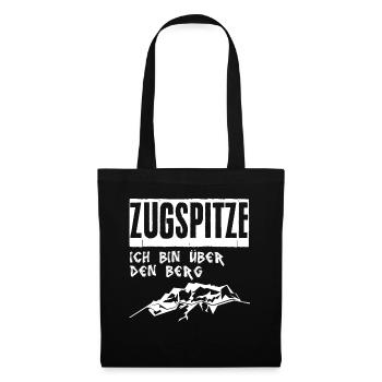 Zugspitze Berg Bergsteiger - Stoffbeutel - Schwarz - Vorne