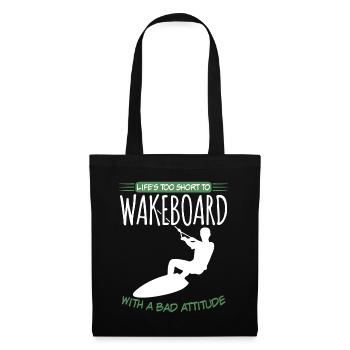 Wakeboarder Wakeboarding Wakeboard - Tote Bag - black - Front