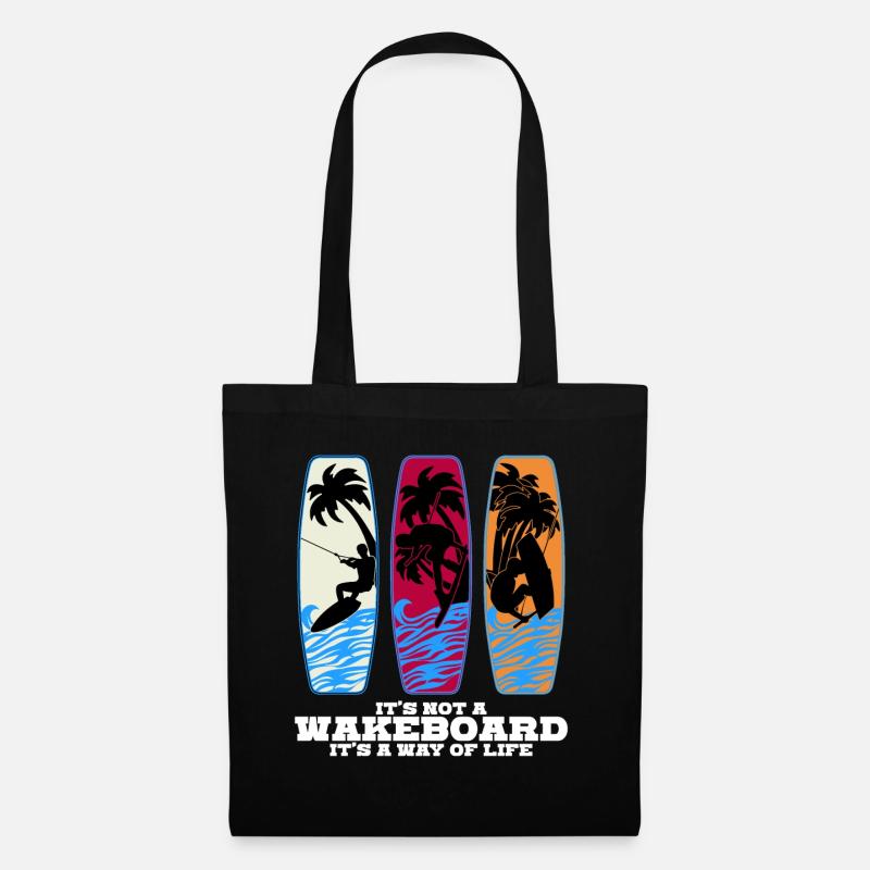 Wakeboard Wakeboarder Wakeboards - Tote Bag - black