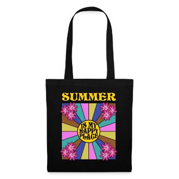 Summer retro sun - Tote Bag - black - Front