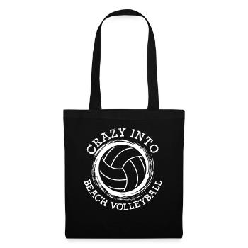 Volleyballspieler Beach Volleyball - Stoffbeutel - Schwarz - Vorne