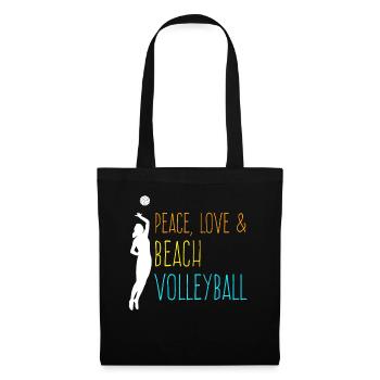Volleyballspielerin Beach Volleyball - Stoffbeutel - Schwarz - Vorne