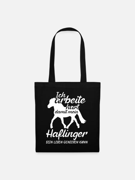 Haflinger Reiten Haflingers - Stoffbeutel - Schwarz