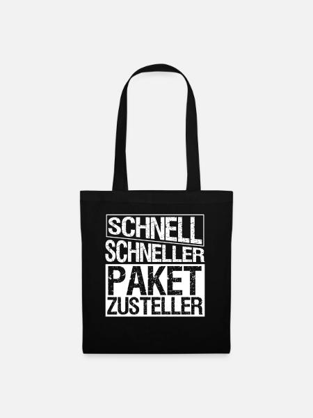 Paketbote Paket Pakete Paketzusteller - Stoffbeutel - Schwarz