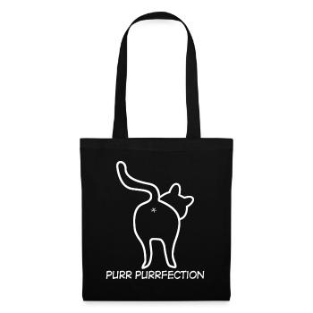 Chat disant chat - Sac en tissu - noir - Devant
