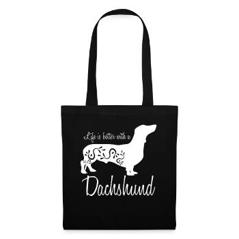 Dachshund Club Dachshund Wire-haired Dachshund - Tote Bag - black - Front