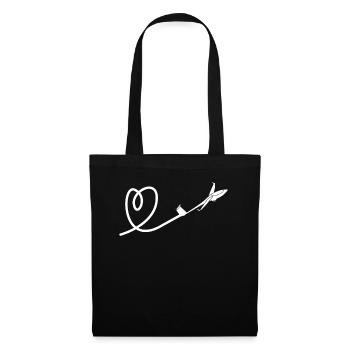 Pilote de planeur cardiaque - Sac en tissu - noir - Devant