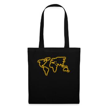 world maps shining earth world map - Tote Bag - black - Front